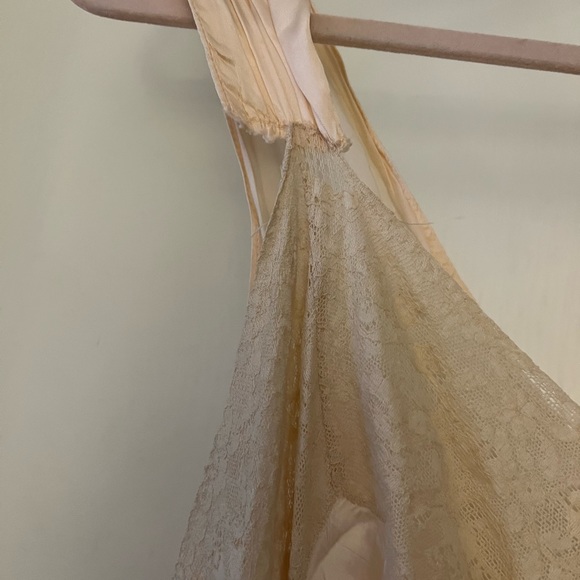 VINTAGE Silk like and Lace Slip Dress. Satin dress. - Picture 5 of 12